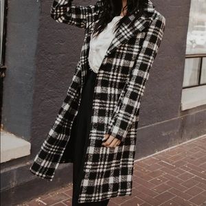 Bohme London Plaid Coat in Black